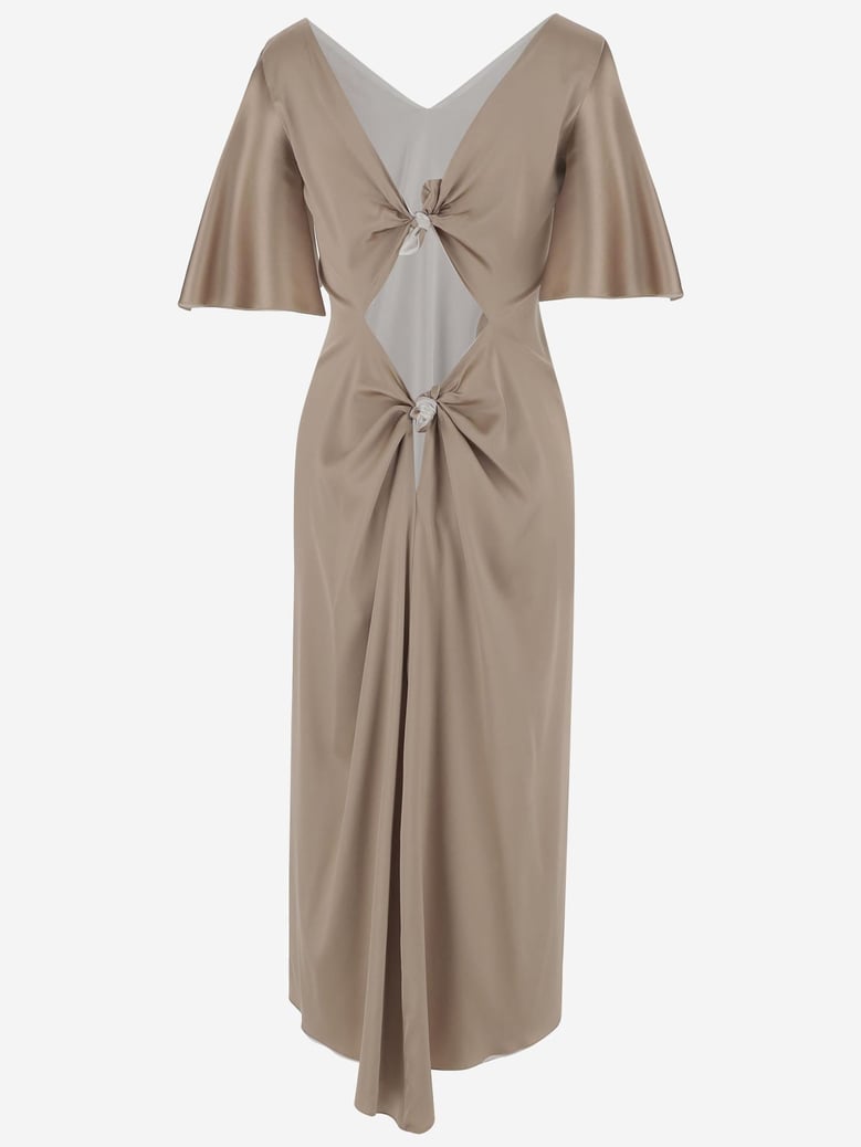dress twenty silk satin beige by Selfnex