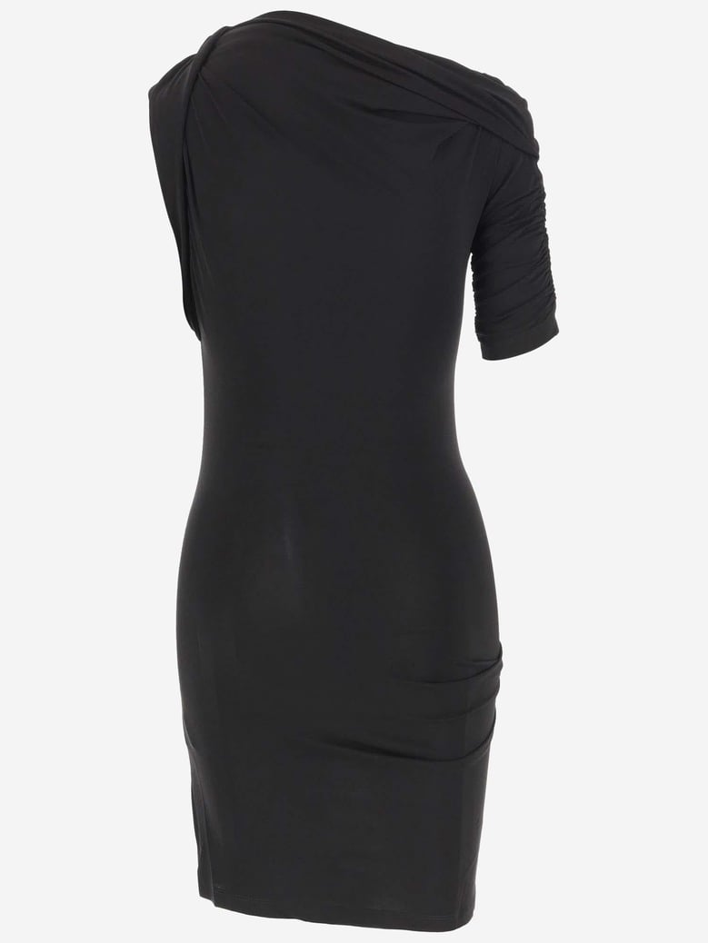 draped mini dress by Selfnex