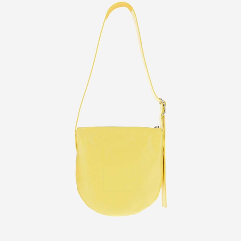crinkled leather small shoulder bag by Selfnex