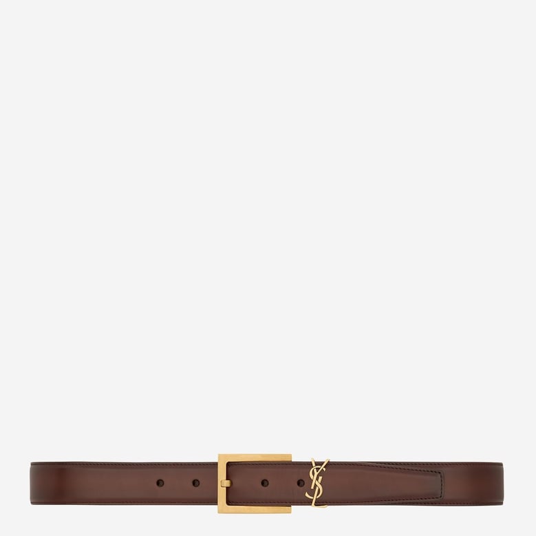 leather belt cassandre brown by Selfnex