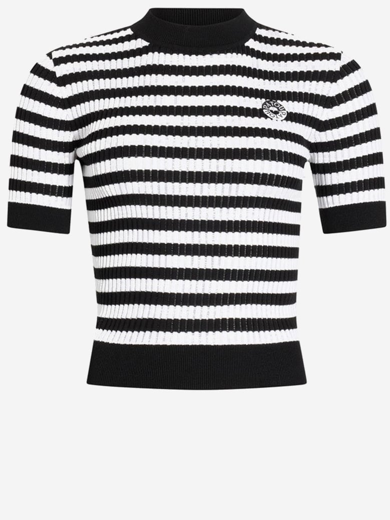 cotton sweater with striped pattern by Selfnex