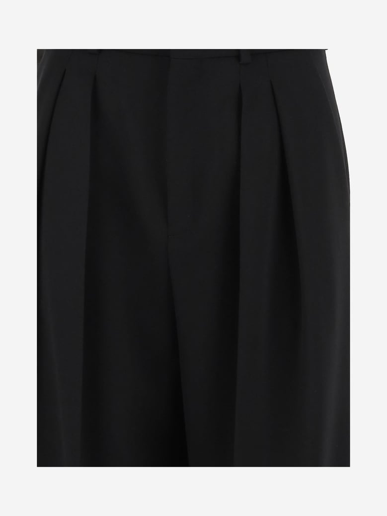 trousers high-waisted wide leg wool by Selfnex