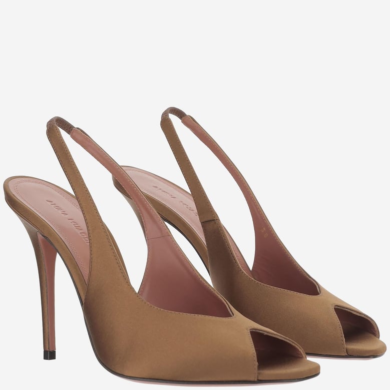 silk slingback brown by Selfnex