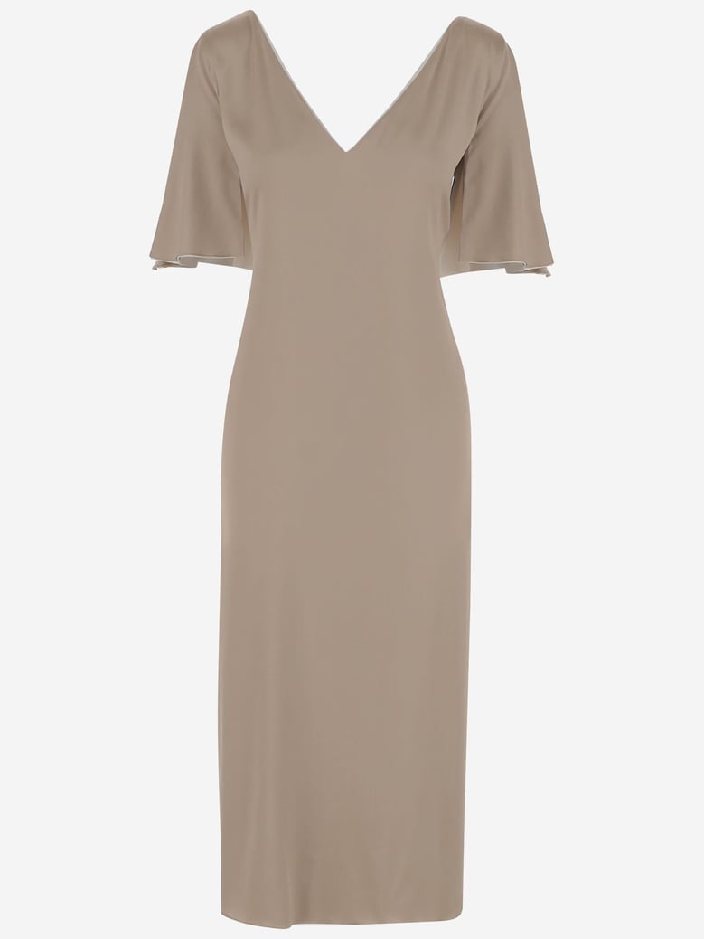 dress twenty silk satin beige by Selfnex