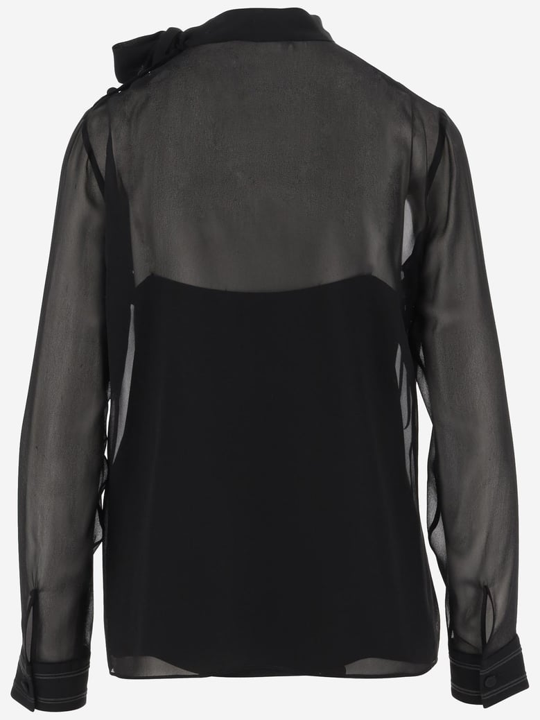 top silk georgette black by Selfnex