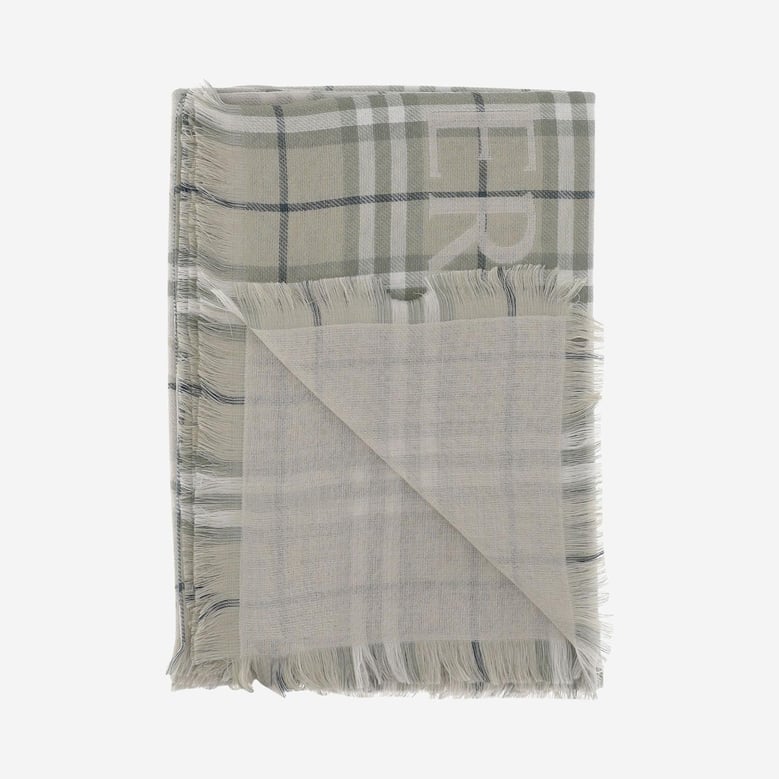 wool check scarf by Selfnex