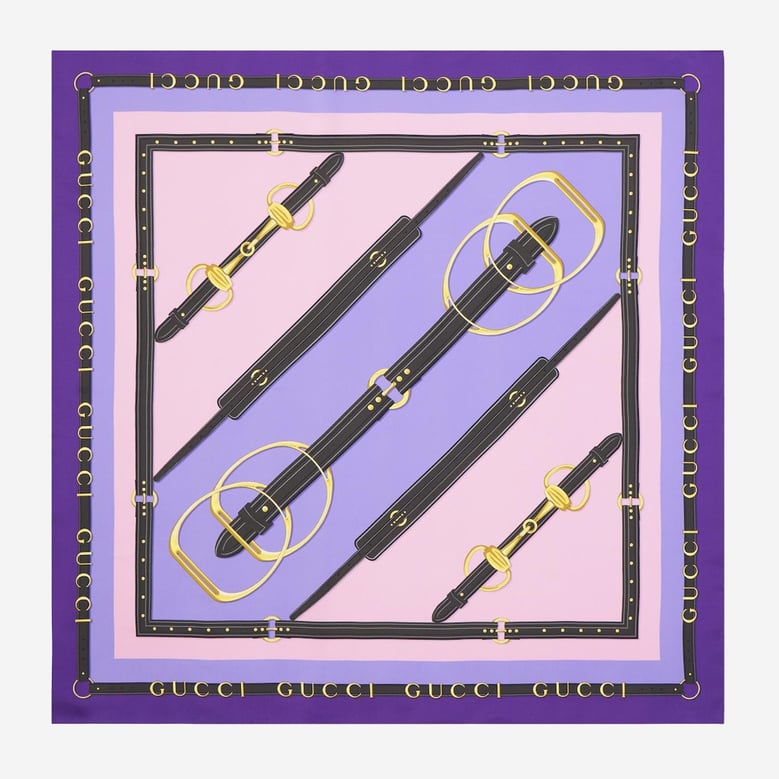 printed silk twill scarf by Selfnex