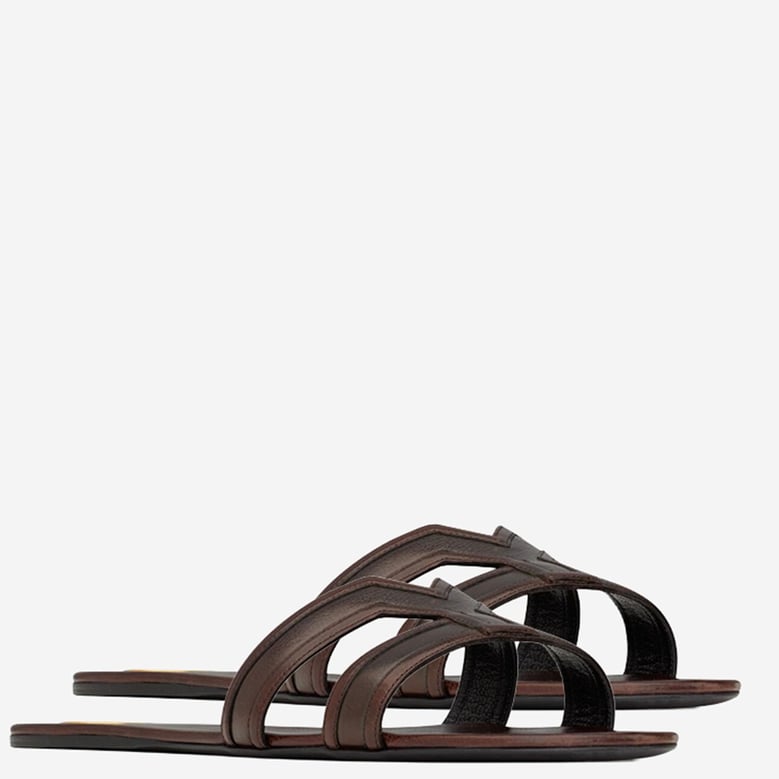 leather sandals brown by Selfnex