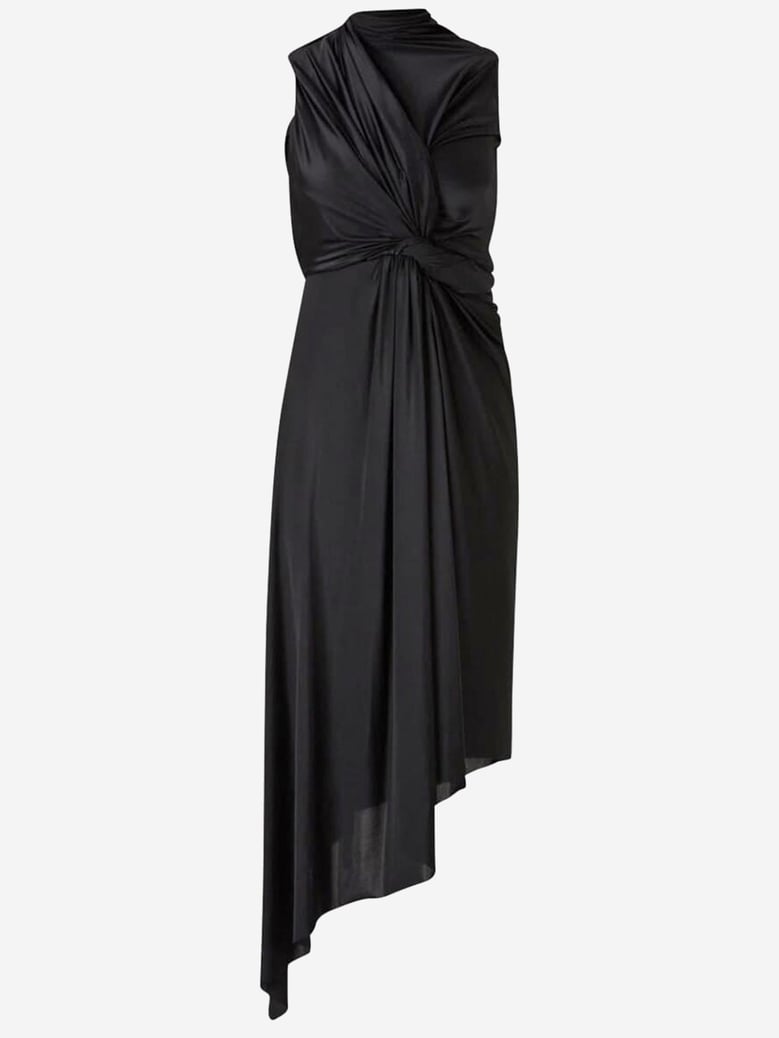asymmetrical dress in stretch fabric by Selfnex