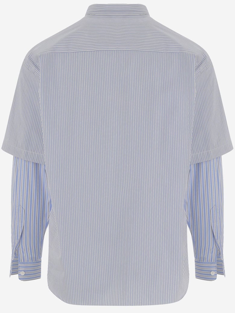 cotton shirt, striped — light blue by Selfnex
