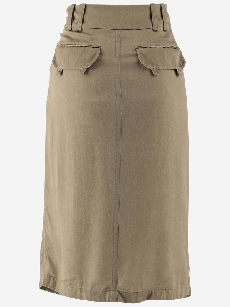 silk skirt beige by Selfnex