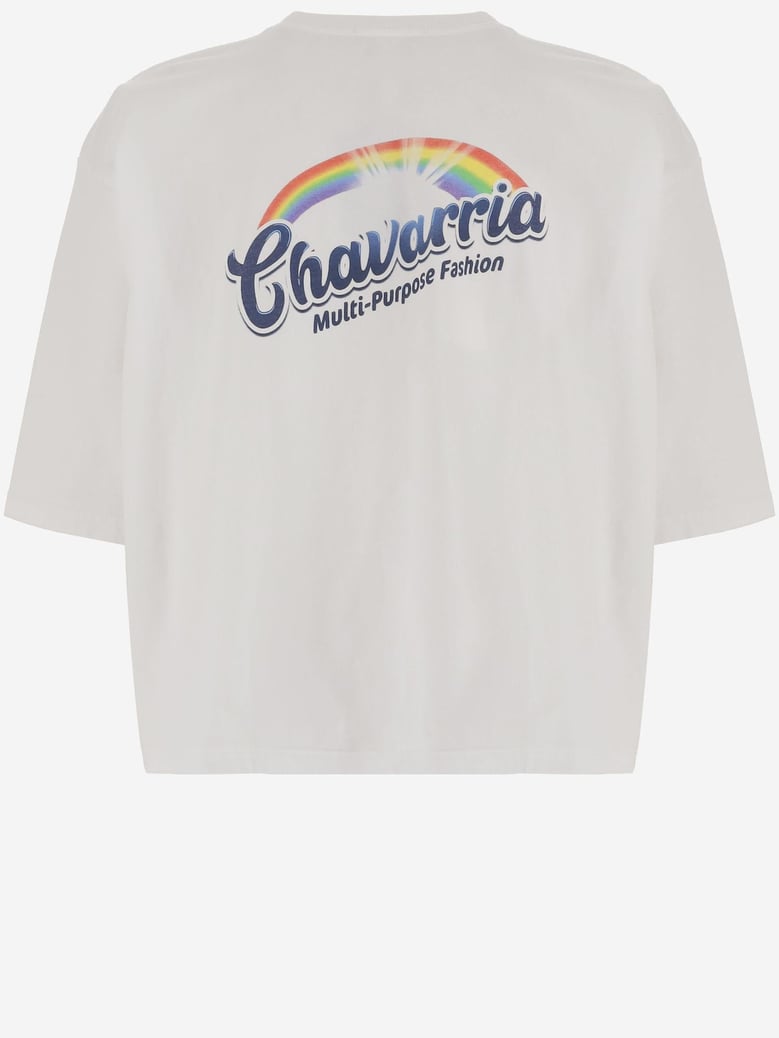 cotton t-shirt with rainbow print by Selfnex