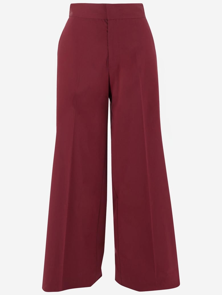 wide-leg trousers bordeaux by Selfnex