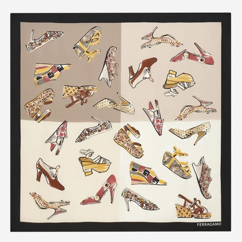 silk scarf with genio print by Selfnex