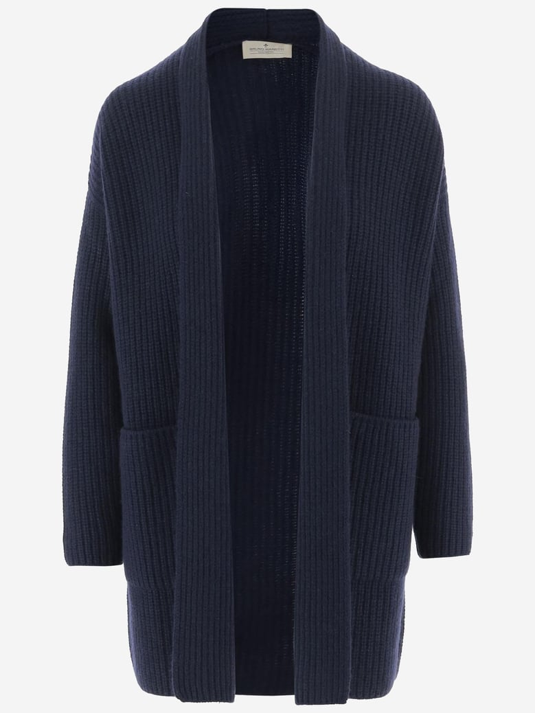 cashmere cardigan with ribbed knit by Selfnex