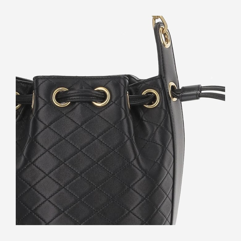 lambskin leather bucket bag by Selfnex