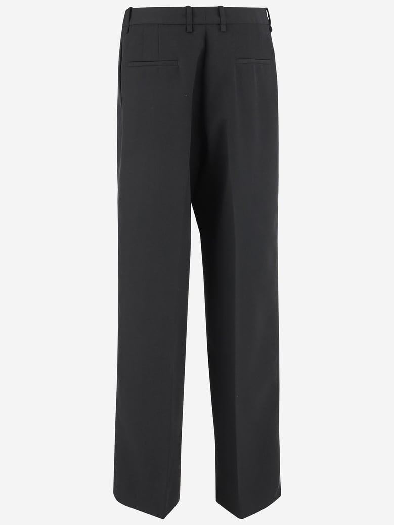 trousers tailored wool gabardine black by Selfnex