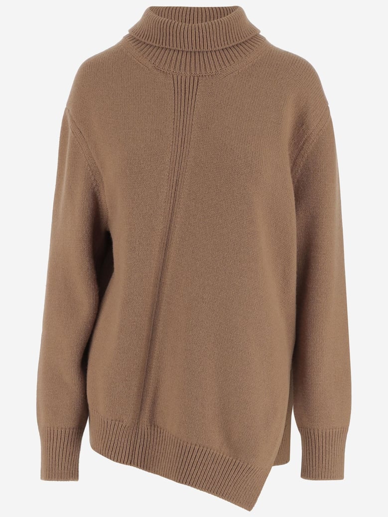 asymmetrical wool-blend sweater by Selfnex
