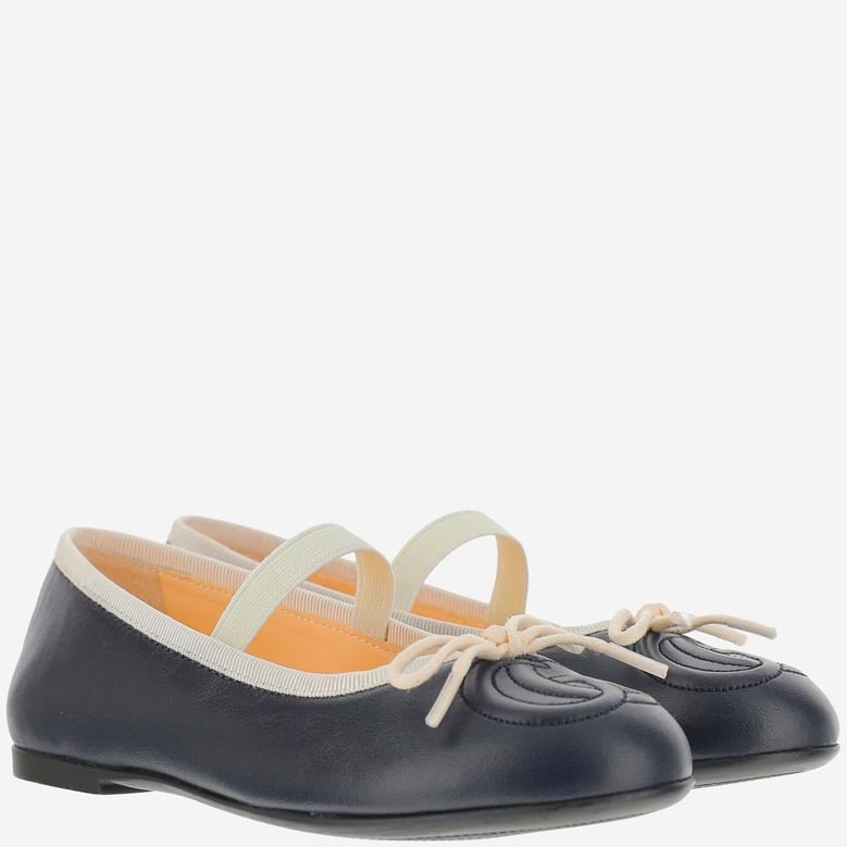 ballet flats lambskin navy by Selfnex