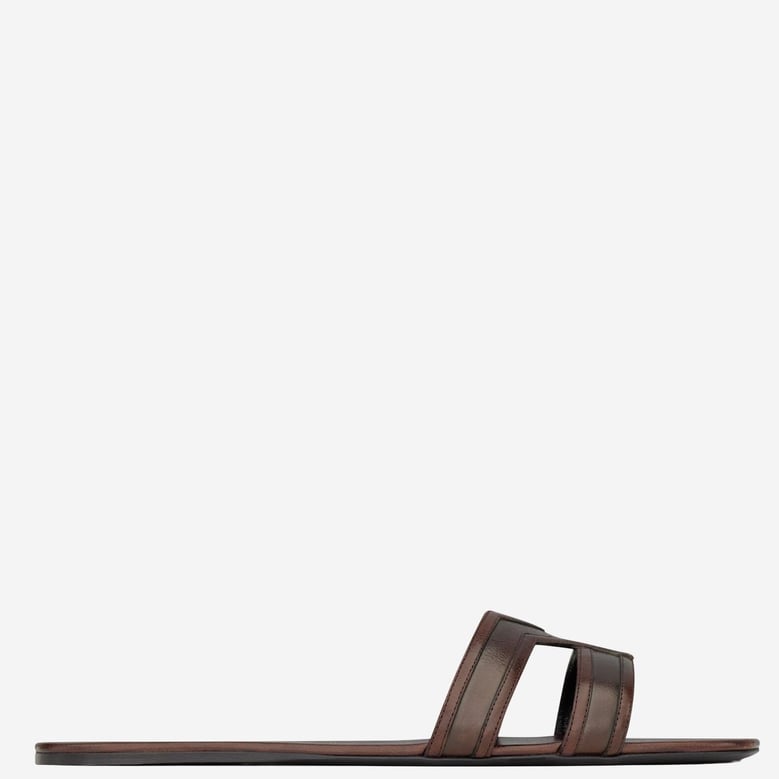 leather sandals brown by Selfnex
