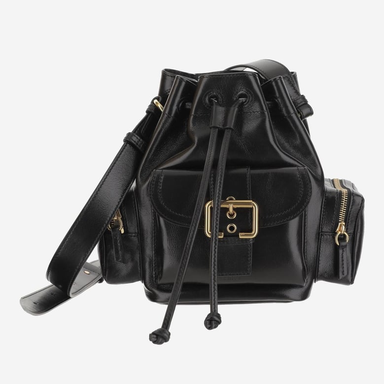 shiny leather shoulder bag by Selfnex