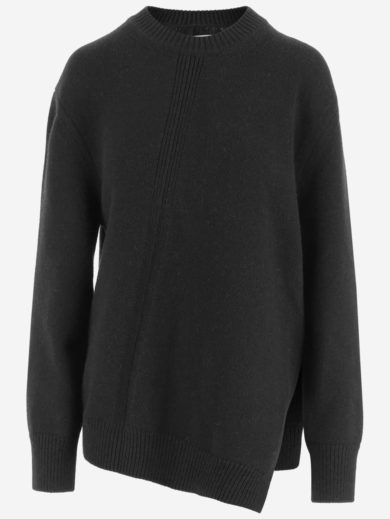 asymmetrical wool-blend sweater by Selfnex