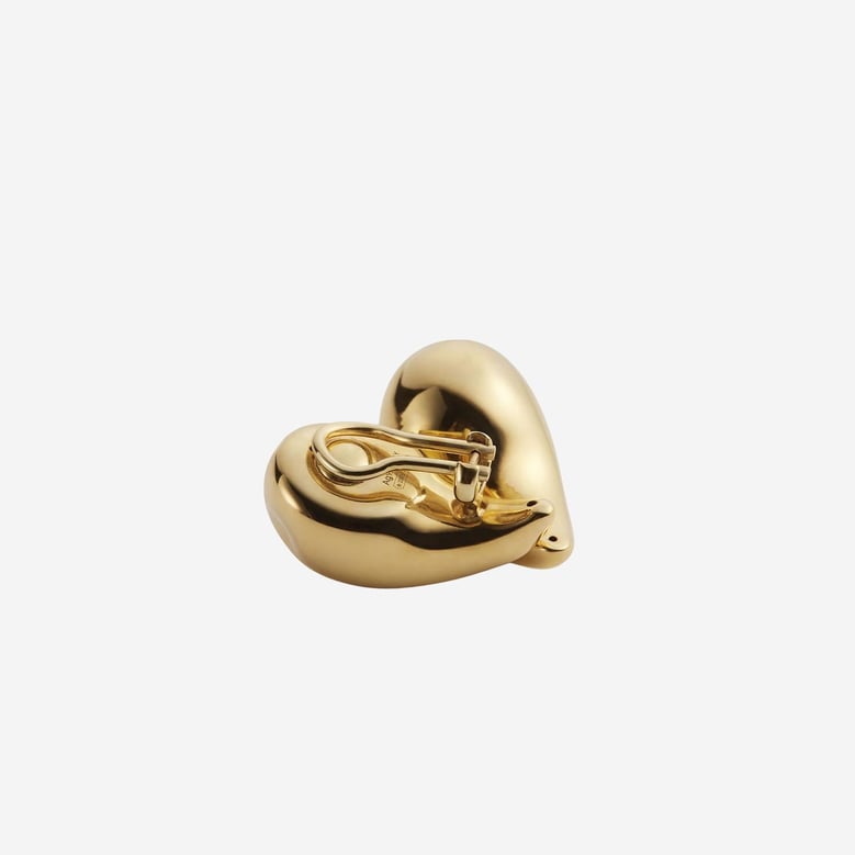 golden drop clip-on earrings by Selfnex