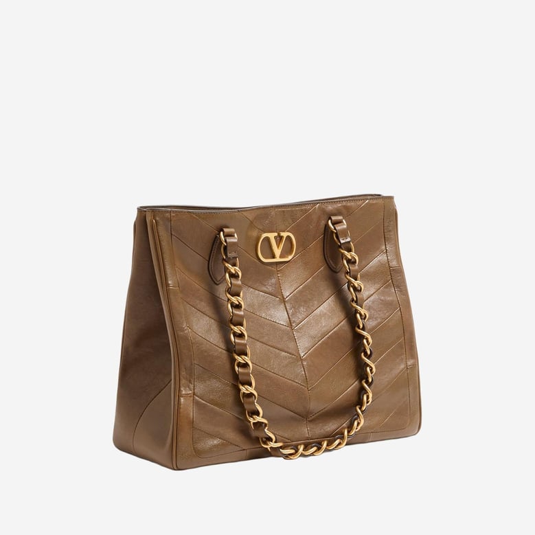 lasein leather bag with chevron pattern by Selfnex