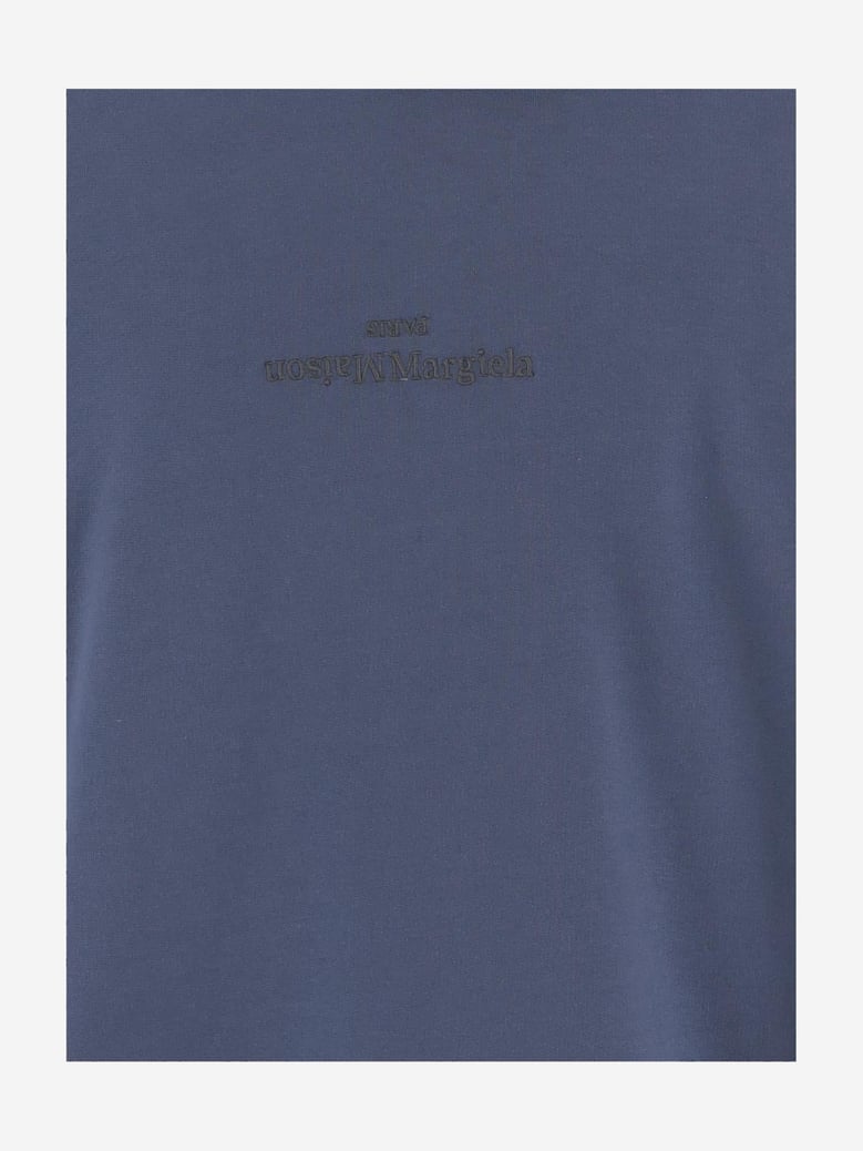 cotton sweatshirt navy by Selfnex