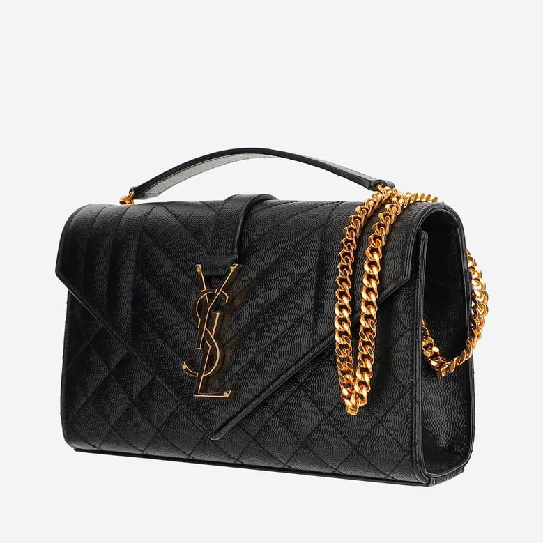small leather monogram envelope bag by Selfnex