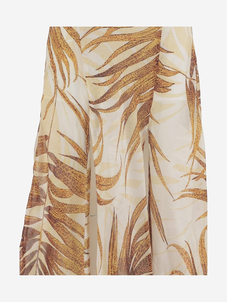 tropical print long dress by Selfnex