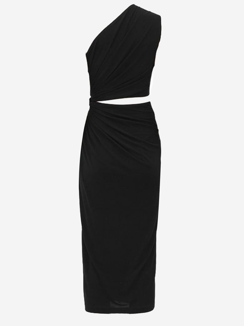crepe-effect viscose jersey dress by Selfnex