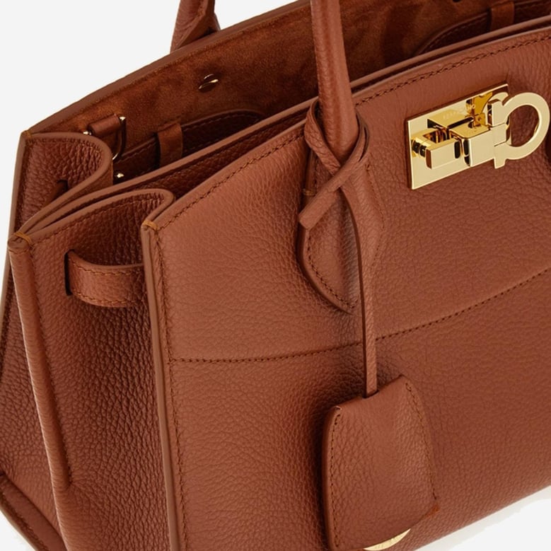 leather handbag brown by Selfnex