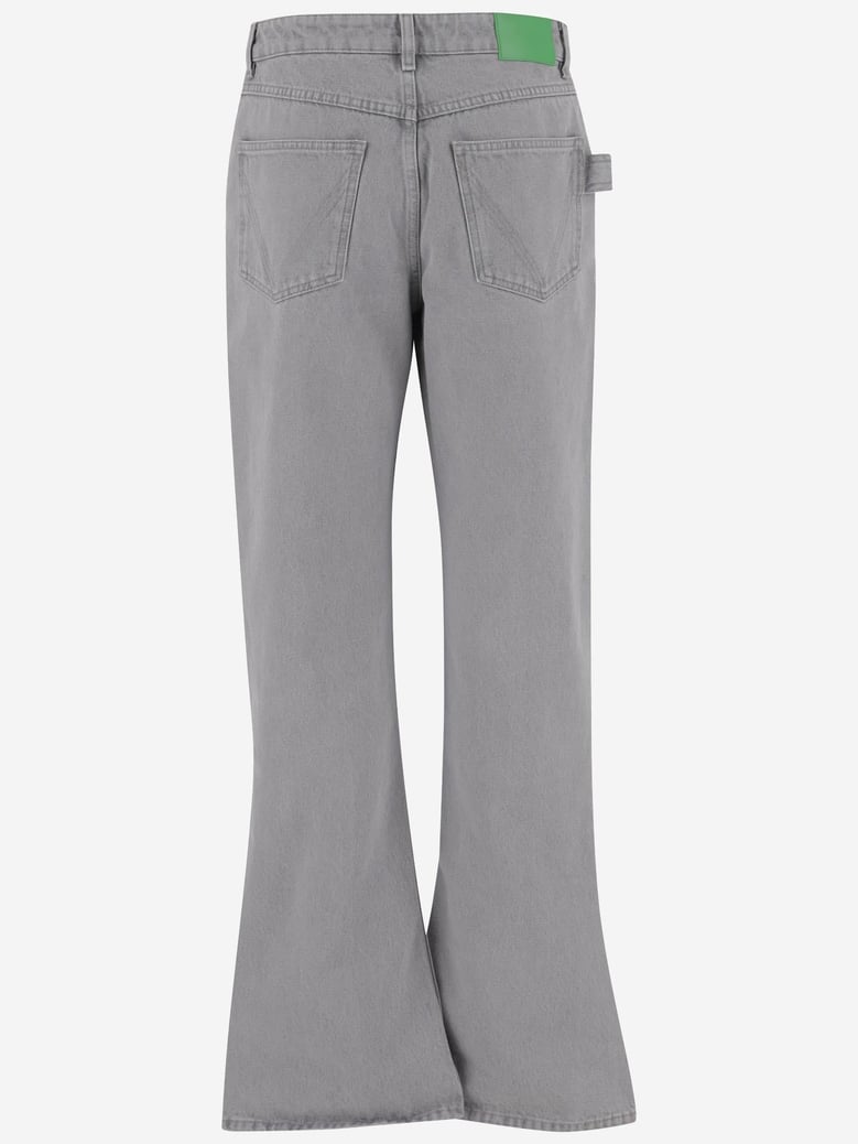 jeans flared denim wash light grey by Selfnex