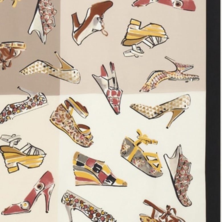 silk scarf with genio print by Selfnex