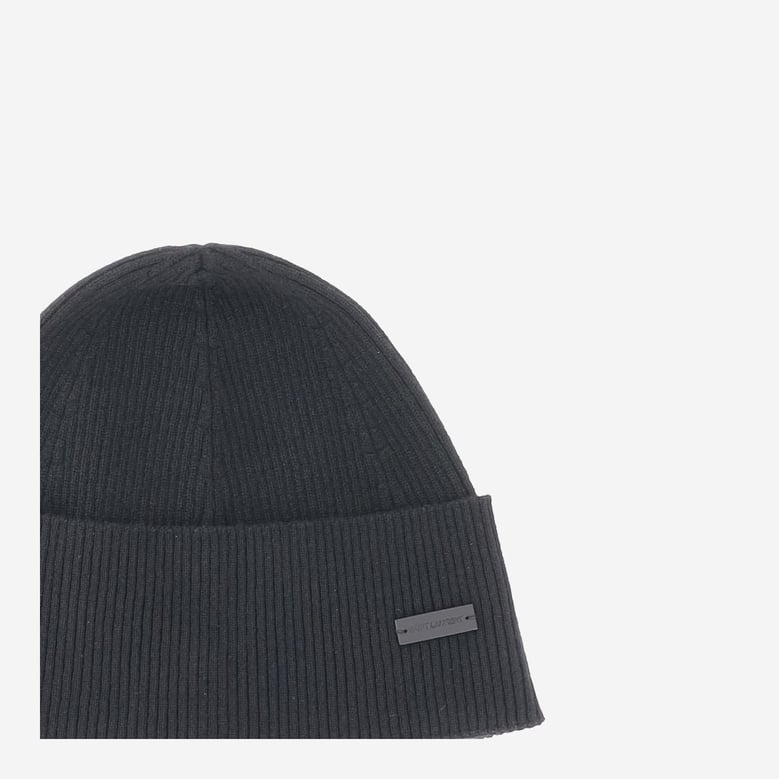 cashmere beanie with logo by Selfnex