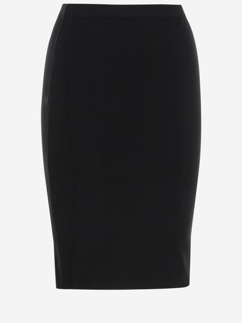 wool blend pencil skirt by Selfnex