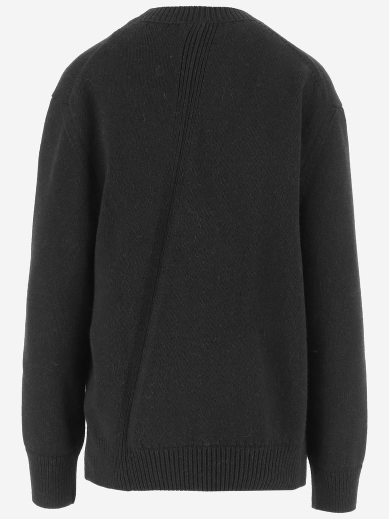 asymmetrical wool-blend sweater by Selfnex