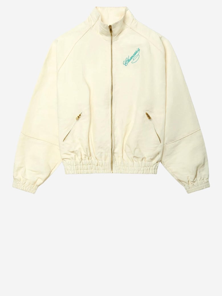 jacket with front embroidery, cream by Selfnex