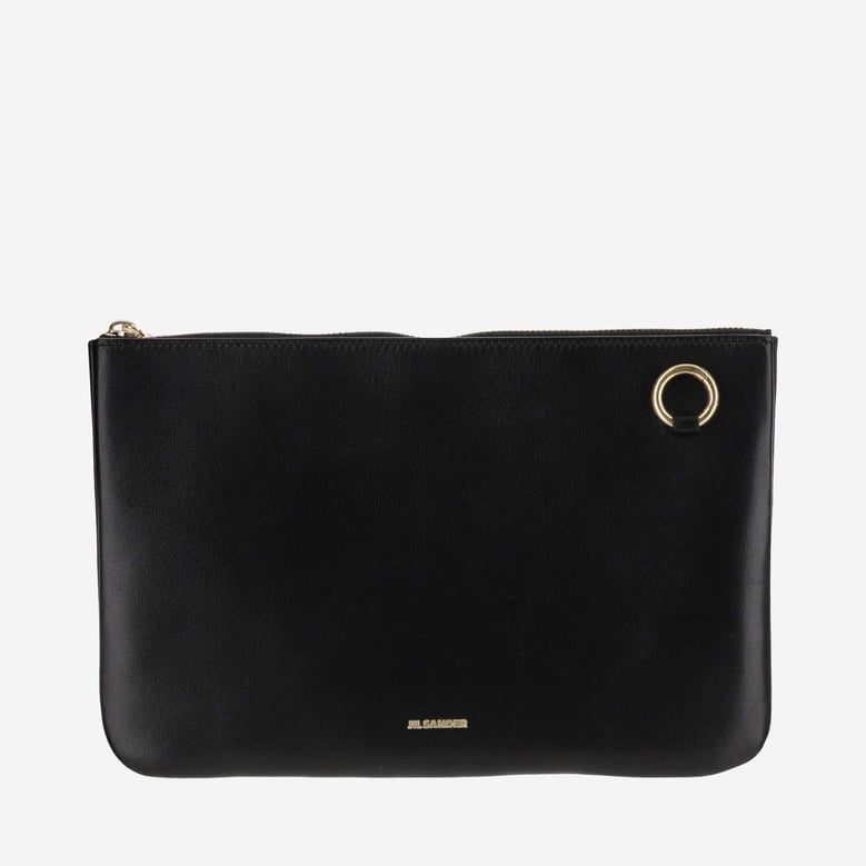 leather shoulder bag with logo by Selfnex