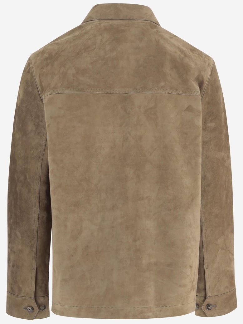 suede jacket with classic collar by Selfnex