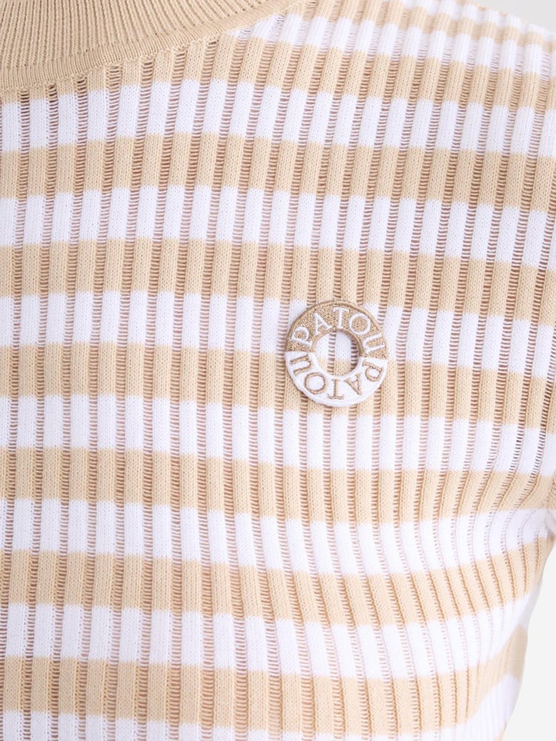 cotton sweater with striped pattern by Selfnex