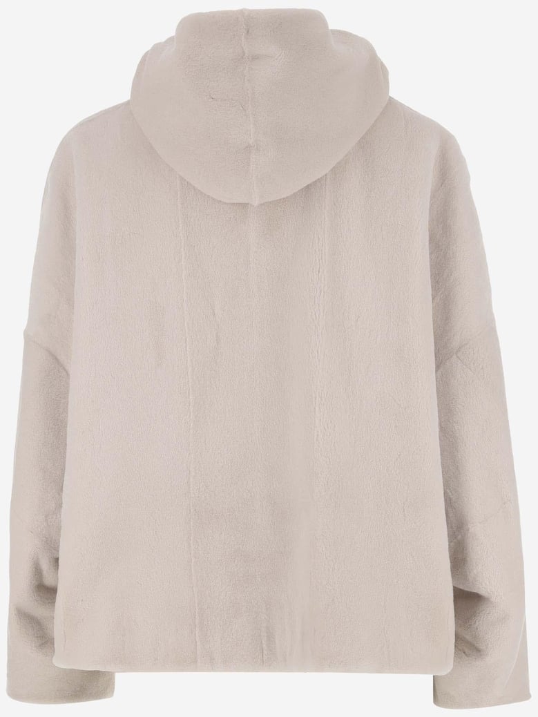 jacket in mink fur light beige by Selfnex