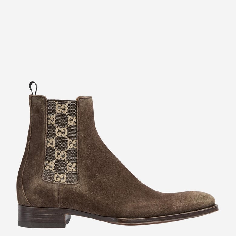ankle boots in suede — brown by Selfnex