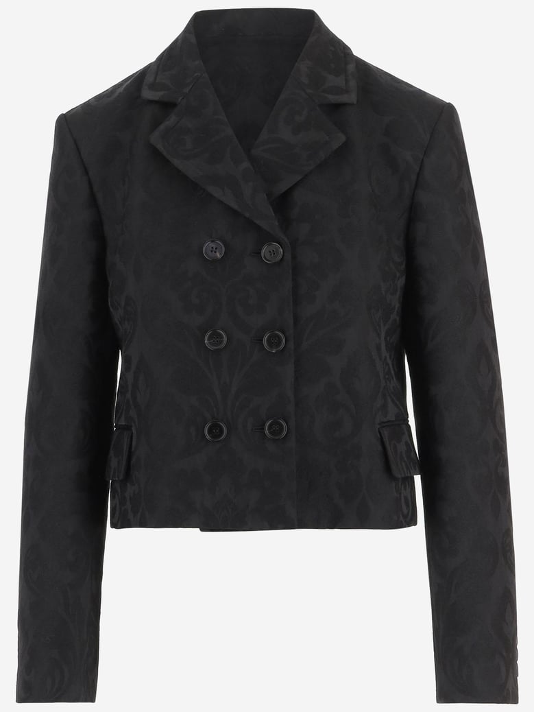 double-breasted wool blend jacket by Selfnex