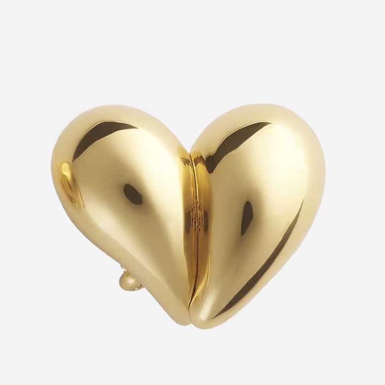 golden drop clip-on earrings by Selfnex