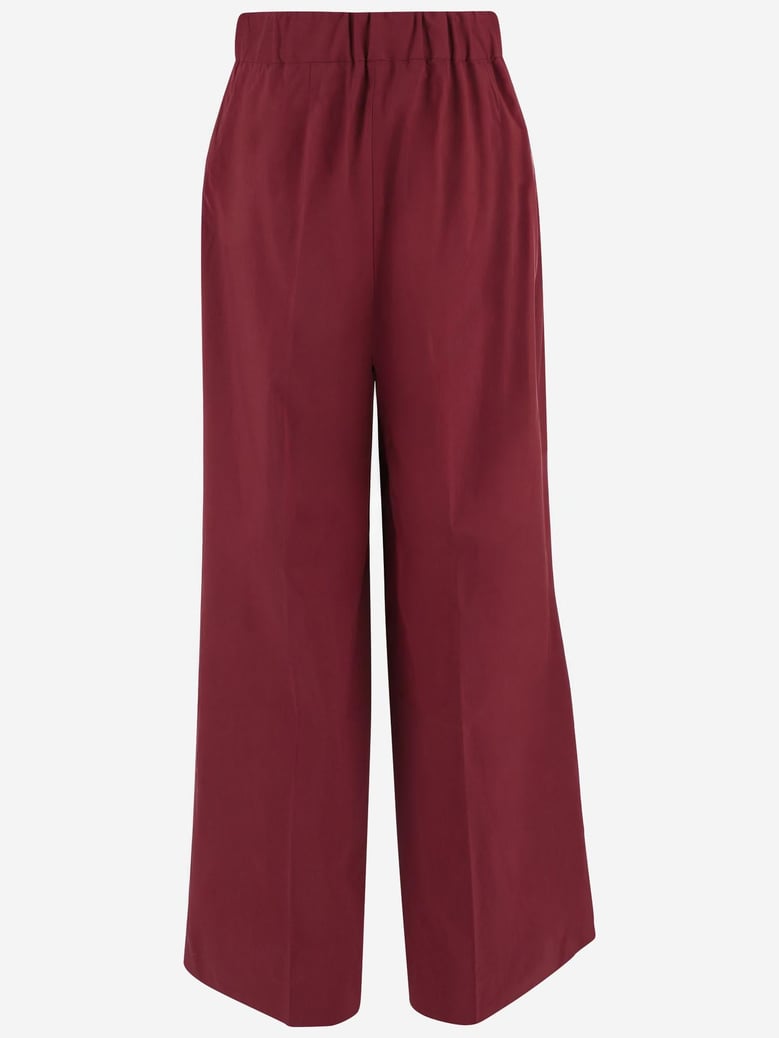 wide-leg trousers bordeaux by Selfnex