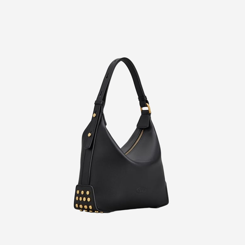 mini leather bag metal dots black by Selfnex