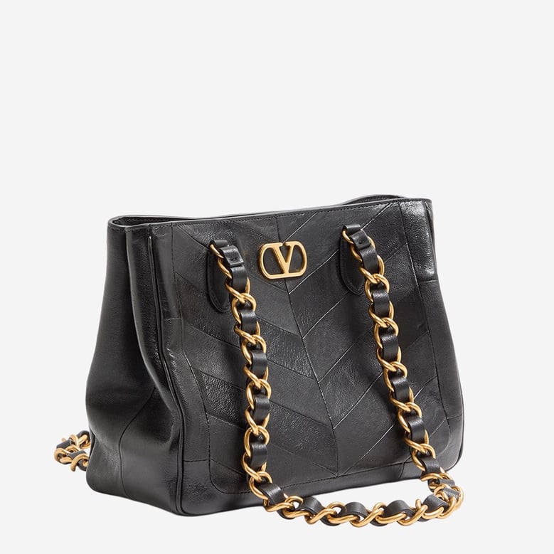 leather bag with chevron pattern by Selfnex