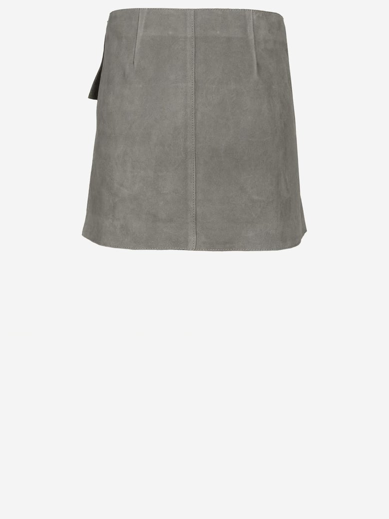 skirt in suede with maxi buckle by Selfnex